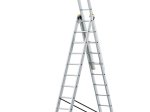 Profesionalios kopėčios HERVIN EQUIPMENT+, aliuminės, universalios, dvipusės, ištraukiamos, 3x12 pakopų, 3250-7240 mm, AC0312A