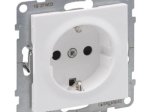 Kištukinis lizdas LEGRAND SUNO, įleidžiamas, su įžeminimu, su apsauga, automatiniai gnybtai, 2P+Ž, baltos sp., 721124