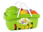 Žaislinis parduotuvės krepšelis TECHNOK, su daržovėmis ir vaisiais, 17 vnt., 5354