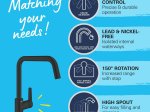 Plautuvės maišytuvas GROHE QUICKFIX START, su U-formos snapu, 150° pasukimo kampu, juoda matinė spalva, 304702430