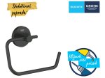 Tualetinio popieriaus laikiklis GROHE Quickfix Start, pakabinamas, juodos matinės spalvos, atviras, montuojamas sukant arba klijuojant, 412002430