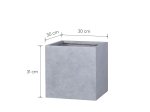 Keraminis lauko vazonas Grau Mini I, pilkos sp., 30 x 30 x 31 cm.