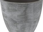 Keraminis lauko vazonas, pilkos sp., 16,5 x 16,5 x 16 cm.