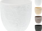 Kambarinis keraminis vazonas, 4 skirtingi dizainai, įvairių sp., 13,5 x 13,5 x 12,5 cm.