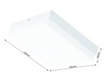 LED šviestuvas TOPE Tora, 24W, 3000K, 1685 lm, IP40, virštinkinis, kvadratinis, baltos sp., matmenys 220 x 220 x 55 mm, 6004000054