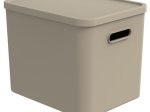 Daiktadėžė ROTHO Albula, 27 l, su dangčiu, rusvos sp.