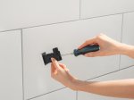 Dušo komplektas GROHE QUICKFIX VITALIO COMFORT 110, 3-srovių dušelis, stovas ir žarna, chromo spalva, klijuojamas arba prisukamas, 26096001