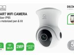 Išmanioji stebėjimo kamera DELTACO Smart Home Sh-Ipc08, WiFi, motorizuotas pakėlimas ir pasukimas, 2 krypčių garsas, lauko, IP65, 2 MP, ONVIF, IR naktinis matymas, baltos sp.