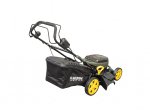 Akumuliatorinė savaeigė vejapjovė HERVIN BATTERY PLYL-316, 40 V, 2x20 V, darbinis plotis 460 mm, 25-75 mm, bešepetėlis variklis, 55 l krepšys, be akumuliatorių ir pakrovėjo.