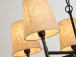 Pakabinamas šviestuvas SEARCHLIGHT Gothic, E14, 5 x 60W, 230V, 660 x 660 x 340 mm, maksimalus aukštis 1300 mm, 30690-5BK