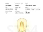 Išmanioji LED lempa SONOFF B02-F-A60, 7W, E27, A60, 220-240V, 806 lm, 2200-6500 K, filamentinė, Wi-Fi, valdoma programėle, galima valdyti balsu