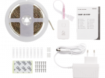 Išmanioji šviesos diodų juosta DELTACO Smart Home Sh-Ls3M, LED 3 m, RGB keičia spalvas, 2700K-6500K, 24 W/m, 300 lm/m, WiFi, valdoma su programėle, 2.4GHZ