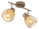 Kryptinis šviestuvas GLOBO Olin, E27, 2 x 40W, 230V, kavos sp., 300x125x175 mm