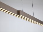 Pakabinamas LED šviestuvas SEARCHLIGHT Linear, 13W, 2700-6000K, 4000lm, rudos spalvos, dimeriuojamas, 950 x 60 x 600 mm, maksimalus aukštis 1500 mm, 88520LT