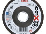 Gaubtas žiedlapinis diskas BOSCH X-Lock, D 125 mm, K 80, lenktas
