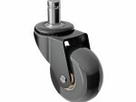Biuro kėdės ratukai WALTECO, diametras 50 mm, kaištis 11 mm, juodi, apkrova 50 kg, 5 vnt.