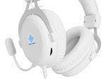 Laidinės žaidimų ausinės DELTACO GAMING WH85, 57 mm, aliuminio rėmas, LED, baltos sp., GAM-030-W