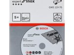 Nerūdijančio plieno pjovimo diskai BOSCH Inox GWS 12V-76, 76 x 10 x 1 mm, 5 vnt.