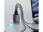 Telefono įkroviklis AUKEY, 67W, 2xUSB-C, 1xUSB, PD, tamsiai pilkos sp., LLTSEUN1055089VN