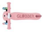 Paspirtukas GLOBBER Go Up Sporty Lights V2, pastelinis rožinis, apkrova iki 20kg