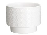 Kambarinis keraminis vazonas 4Living Tripoli, baltos sp., 20 x 20 x 15,5 cm.
