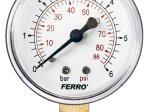Radialinis manometras FERRO, 0-6 bar, 63 mm, 1/4", M6306R, M6306R