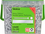 Stogo sraigtai ESSVE, 4,8 x 50 mm, sidabro ruspertas, 1000 vnt.
