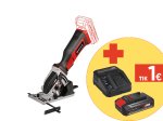 Akumuliatorinis mini diskinis pjūklas EINHELL TE-CS 18/89 Li - Solo, 18 V, maks. disko skersmuo 89 mm, be akumuliatorių ir kroviklio
