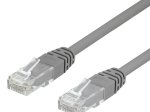 Tinklo kabelis DELTACO TP-615, kabelio ilgis 15 m, U/UTP Cat6 patch kabelis, 250MHz, Delta sertifikuotas, LSZH, pilkos sp.