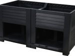 Plastikinė sandėliavimo dėžė sodui, su pakelta lysve, 150 x 76 x 78 cm, antracito sp.