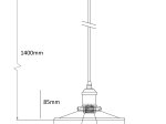 Pakabinamas šviestuvas G.LUX Gt-220-D22-1S-Bl Loft-3, 1 x E27, 220 mm skersmens gaubtas, juodos/žalvario sp.