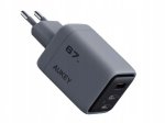 Telefono įkroviklis AUKEY, 67W, 2xUSB-C, 1xUSB, PD, tamsiai pilkos sp., LLTSEUN1055089VN