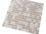 Stiklo mozaika MONA MOSAICS Hb205, 327 x 327 x 4 mm, spl. smėlinė/balta