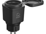 Išmanusis kištukinis lizdas DELTACO Smart Home Sh-Op01, WiFi, IP44, 1xCEE 7/3, 13A, juodos sp.