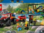 Konstruktorius LEGO City, 4x4 ugniagesių visureigis su gelbėjimo valtimi