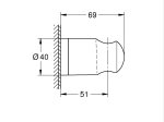 Dušo galvutės laikiklis GROHE QUICKFIX VITALIO UNIVERSAL, laikiklis, chromo spalva, 27958001