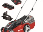 Akumuliatorinė vejapjovė EINHELL GE-CM 43 Li M Kit (2x4,0Ah), 36 V, pjovimo plotis 43 cm, 63 l krepšys, svoris 16,5 kg, 2 x 4,0 Ah akumuliatoriai ir pakrovėjas