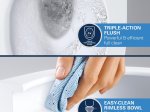 Klozetas GROHE EURO CERAMIC 2.0, pastatomas, universalus pajungimas, be nuplovimo lanko, su Triple Vortex nuleidimu, su lėtai nusileidžiančiu dangčiu, baltas, 102513SH00