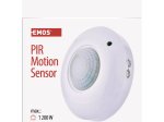 Judesio jutiklis EMOS G1130, IP20, 360 laispsnių, 6 m, 1200 W, 230 V, 10 s - 7 min., PIR jutiklis, jautrumas <3Lux, baltos spalvos, 115 x 55 mm