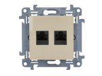 Kompiuterio lizdas KONTAKT SIMON 10, kreminės sp., 2 viet., CAT6E UTP, C62.01/41