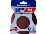 Šlifavimo diskas SPECIALIST+, P120, 125 mm, 5 vnt.