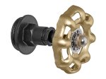 Dekoratyvinis vožtuvas RUSTICLINE, 3/4", RT-15, auksinės sp.