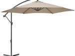 Sodo skėtis nuo saulės NCM002, iš poliesterio, su plieniniu stovu, kreminė sp., skersmuo 300 cm