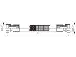 Dujų žarnelė FERRO, 1/2", 1m, su plieniniu tinkleliu, vidus/vidus, WG1000