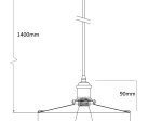 Pakabinamas šviestuvas G.LUX Gt-220-D30-1S-Bl Loft-2, 1 X E27, 1 x E27, 300 mm skersmens gaubtas, juodos/žalvario sp.