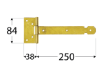 Lankstas DOMAX, ZBL 250 250x38x2,0 mm, 8133
