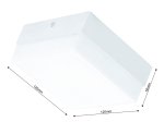 LED šviestuvas TOPE Tora, 12W, 3000K, 852 lm, IP40, virštinkinis, kvadratinis, baltos sp., matmenys 120 x 120 x 55 mm, 6004000052