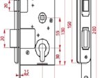 Įleidžiama spyna KURZEMES, ZV4-1 407Z-35803/C, su rankena, su cilindru