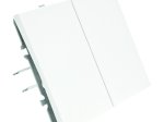 Perjungiklis TOPE Bora, 2 klavišų, įleidžiamas, baltos sp., 16 A, 250 V, 500900005