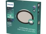 Montuojamas šviestuvas panelė PHILIPS Meson, įleidžiama, LED 16,5 W, 4000K, 1750lm, apvali, juodos sp., 165 mm skersmens